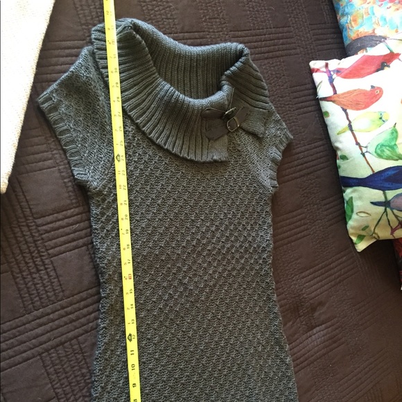 Dark green/olive sweater dress. - Picture 3 of 4